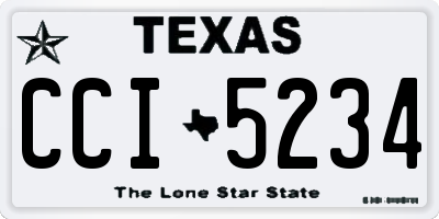 TX license plate CCI5234