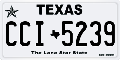 TX license plate CCI5239