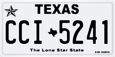 TX license plate CCI5241
