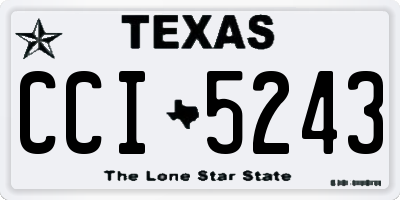 TX license plate CCI5243