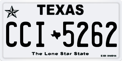 TX license plate CCI5262