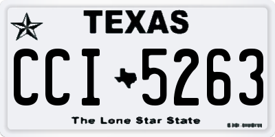 TX license plate CCI5263