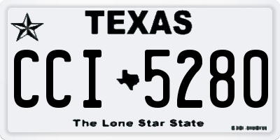 TX license plate CCI5280