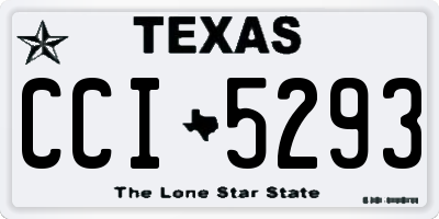 TX license plate CCI5293