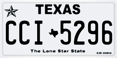 TX license plate CCI5296