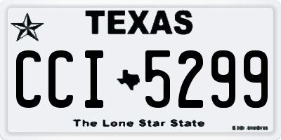 TX license plate CCI5299
