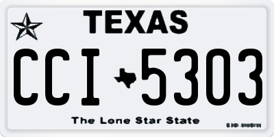 TX license plate CCI5303