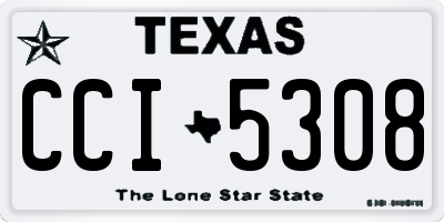 TX license plate CCI5308