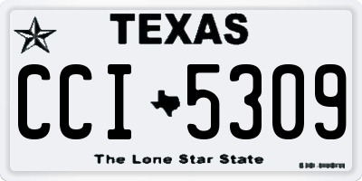 TX license plate CCI5309