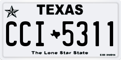 TX license plate CCI5311