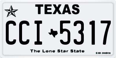 TX license plate CCI5317