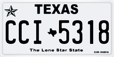 TX license plate CCI5318