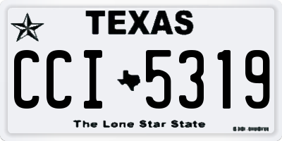 TX license plate CCI5319