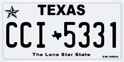 TX license plate CCI5331