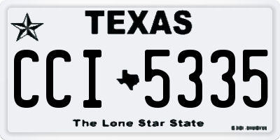 TX license plate CCI5335