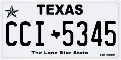 TX license plate CCI5345