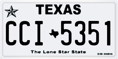 TX license plate CCI5351