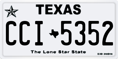 TX license plate CCI5352