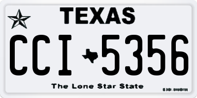 TX license plate CCI5356