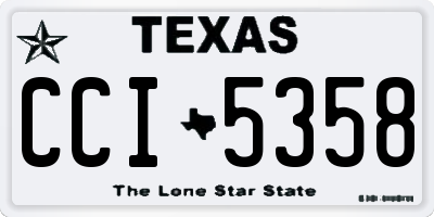 TX license plate CCI5358