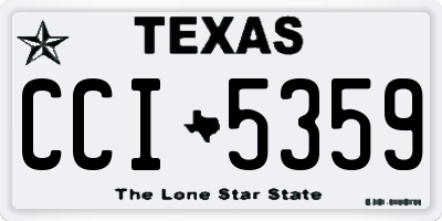 TX license plate CCI5359