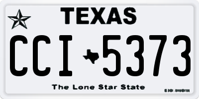 TX license plate CCI5373
