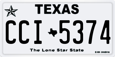 TX license plate CCI5374
