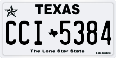 TX license plate CCI5384