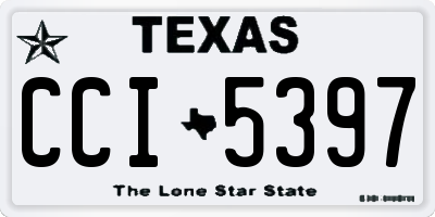 TX license plate CCI5397