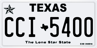 TX license plate CCI5400