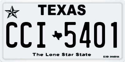 TX license plate CCI5401