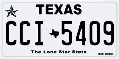 TX license plate CCI5409