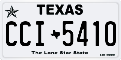 TX license plate CCI5410