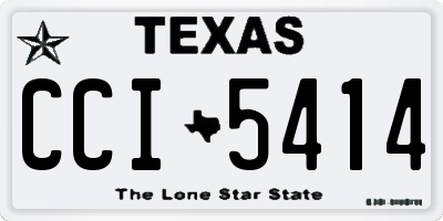 TX license plate CCI5414