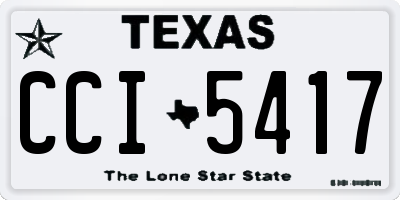 TX license plate CCI5417