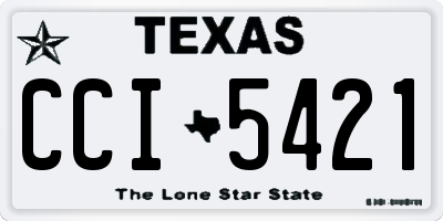 TX license plate CCI5421