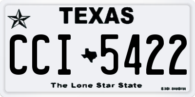 TX license plate CCI5422