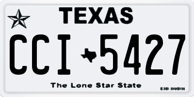 TX license plate CCI5427