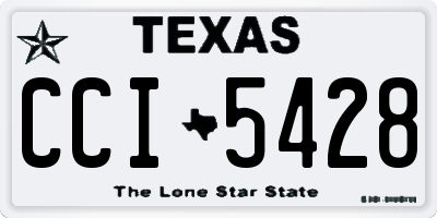 TX license plate CCI5428