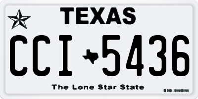 TX license plate CCI5436