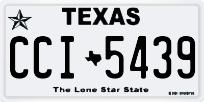 TX license plate CCI5439
