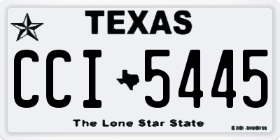 TX license plate CCI5445