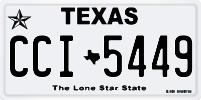 TX license plate CCI5449
