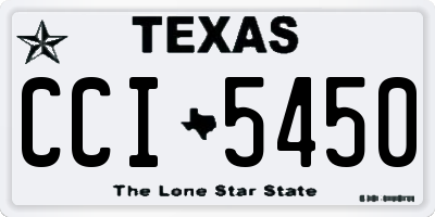 TX license plate CCI5450