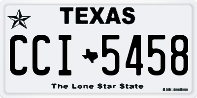 TX license plate CCI5458