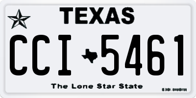 TX license plate CCI5461