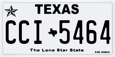 TX license plate CCI5464