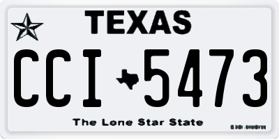 TX license plate CCI5473