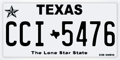 TX license plate CCI5476