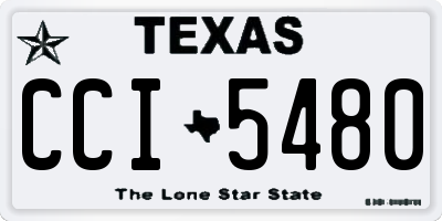 TX license plate CCI5480